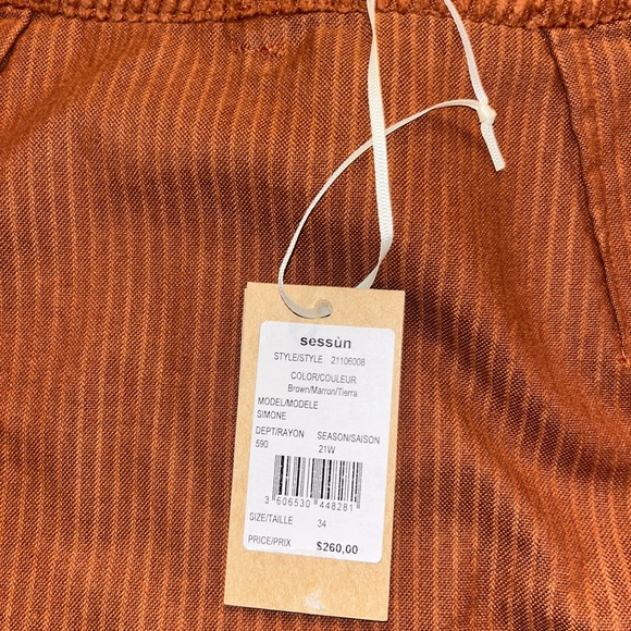 Sessun Simone Corduroy Brown Tierra Mini Skirt - Picture 3 of 6